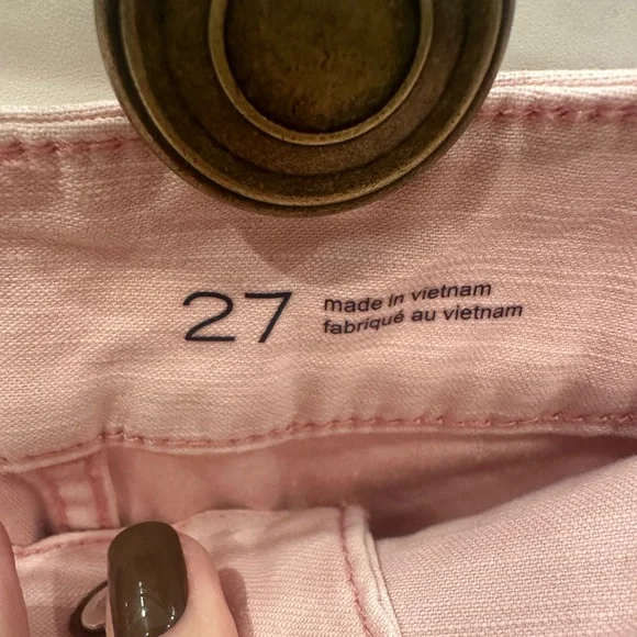 Anthropologie Pilcro Pink Ankle Cropped Pants-size 27 - Picture 6 of 9